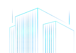 Blue Building Outline - lines - Transparent Layer PNG