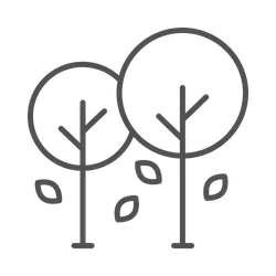 Two Trees - line - High Resolution PNG
