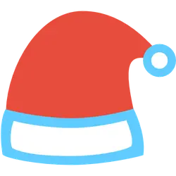 Santa Hat - red - blue - No Background PNG