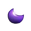 Purple Moon - night sky - PNG