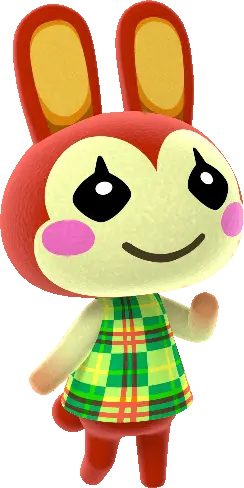 Red Rabbit - game character - Transparent Background PNG