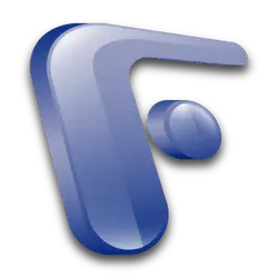 Blue Letter F - design - No Background PNG