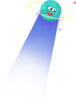 Smiling Planet - cartoon - Free Download PNG