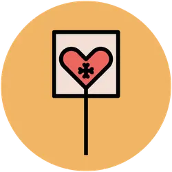 Heart Lollipop - treat - PNG
