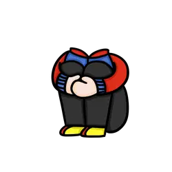 Cartoon Character with Sunglasses - red - High Resolution PNG