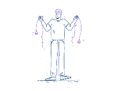 Purple-haired Person - human - Lossless PNG