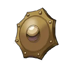 Golden Shield - smooth - No Background PNG