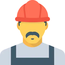 Construction Worker with Safety Helmet - protective gear - PNG Images