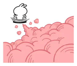 Explosion Head Rabbit - humor - High Resolution PNG