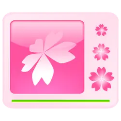 Pink Flower Icon - simple - Free Download PNG