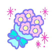 Colored Flower Bouquet - gift - High Resolution PNG