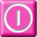 Pink Button - information - PNG