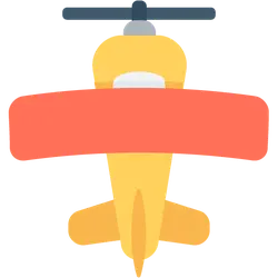 Yellow Airplane - High Resolution PNG