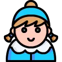 Snow Child - cartoon - Transparent Background PNG