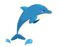 Dolphin - jumping - water drops - No Watermark PNG