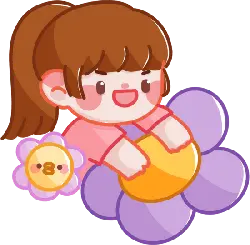 Little Girl in Pink Clothes - little girl - Transparent Background PNG