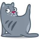 Gray Cat - gray - cartoon - High Resolution PNG