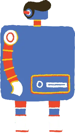 Blue Robot - Designer Recommended PNG