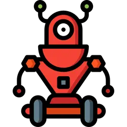 Robot - red - technology - No Background PNG