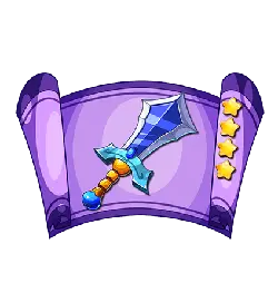 Blue Gem Sword - purple scroll - Free Download PNG