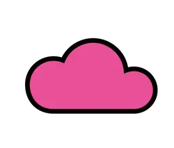 Pink Cloud - graphic design - High Resolution PNG