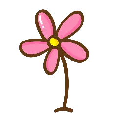 Pink Flower - cartoon - PNG