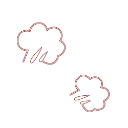 Clouds - simple - outline - PNG Images