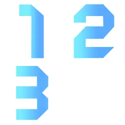 Numbers - blue - Lossless PNG