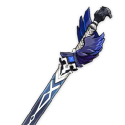 Blue Winged Sword - weapon - No Background PNG