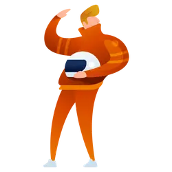Orange-clad Person - orange - Lossless PNG