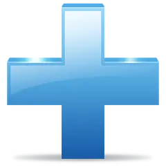 Blue Cross - No Background PNG