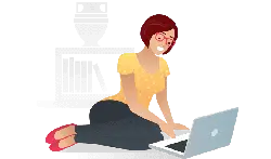 Woman in Yellow Top and Red Glasses - leisure - High Resolution PNG