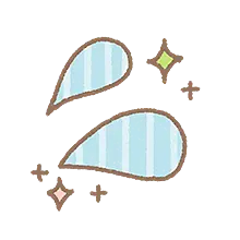 Blue Water Drops - shining - Transparent Background PNG