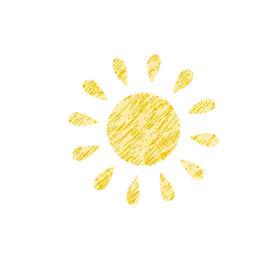 Sun Pattern - simple design - Transparent Background PNG