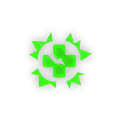 Green Cross Star Pattern - abstract - Free PNG