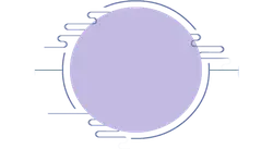 Purple Moon - lines - PNG