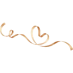 Gold Ribbon Heart - minimalist - No Watermark PNG