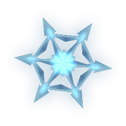 Ice Crystal Snowflake - blue - Free PNG