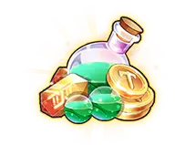 Potion and Coins - reward - PNG Images