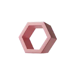 Hexagonal Ring - metallic texture - PNG Images