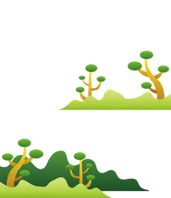 Cartoon Tree丛 - simple - PNG