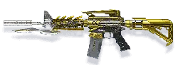 Gold Rifle - weapon - Transparent Layer PNG