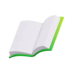 Green-Covered White Page Book - knowledge - No Watermark PNG