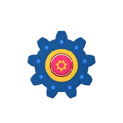 Gear - blue - Transparent Layer PNG