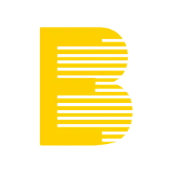 Letter B - stripes - black - No Background PNG