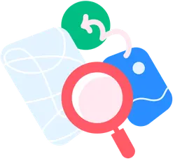 Map and Magnifying Glass - information - PNG Images