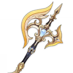 Golden War Spear - weapon - High Resolution PNG