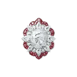 Ruby Diamond Ring - ruby - High Resolution PNG