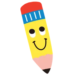 Smiling Pencil - happy - Free PNG