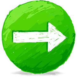 Green Arrow - traffic sign - High Resolution PNG